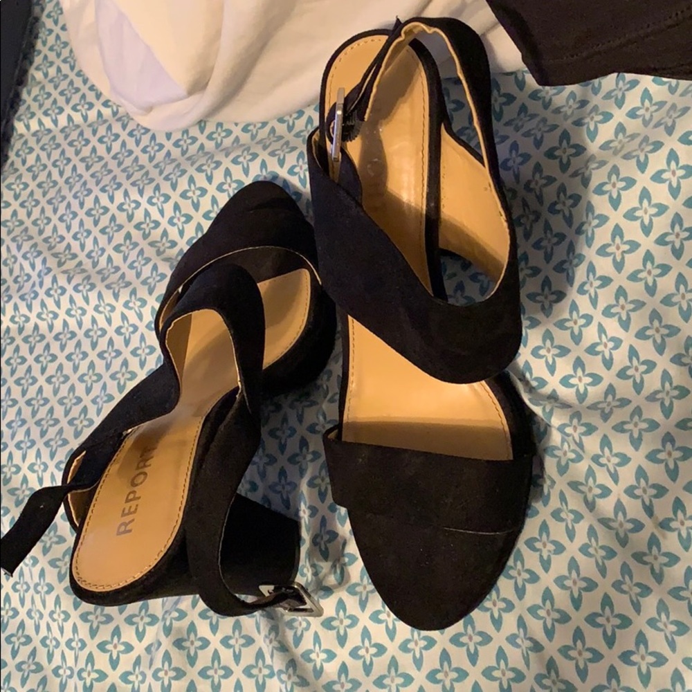 black lawren report heels , size 9
